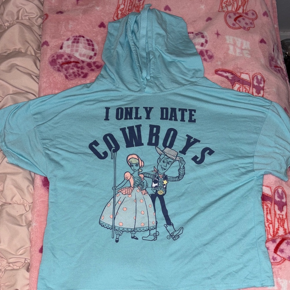 Disney Light Blue Cowboy Graphic Hoodie